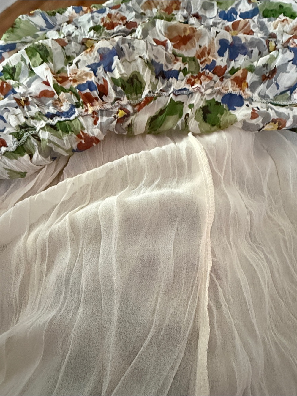 Floral Tiered Iined Maxi Skirt - Multi-Color - Picture 4 of 5
